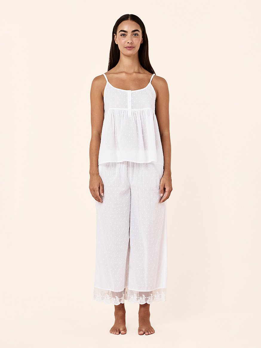 swiss dot cami crop pj swiss dot cami crop pj