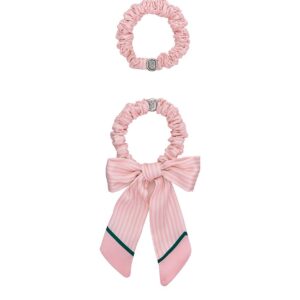 2 pack heritage stripe bow scrunchie set