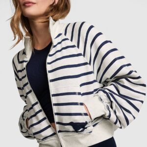 campus terry™ mock neck full zip sweatshirt