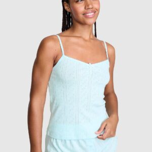 pointelle sweetheart cami