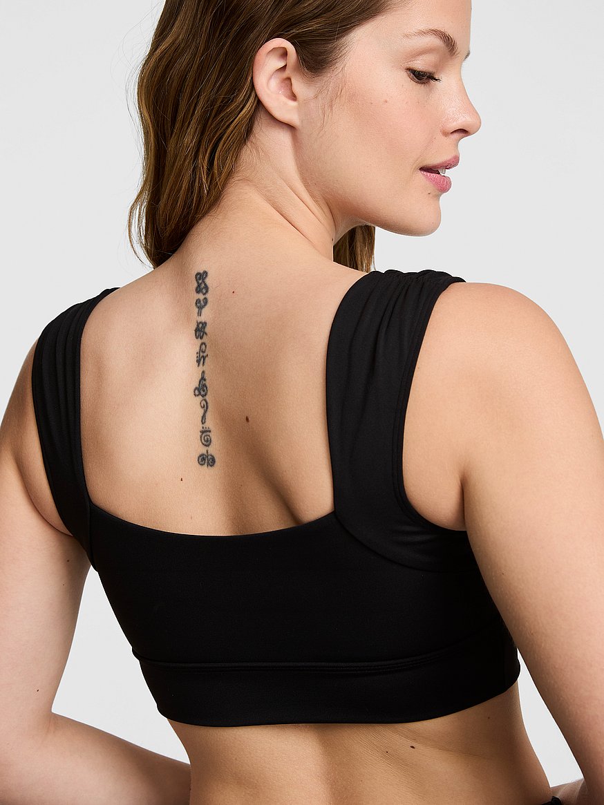 pink relay™ ruched cropped bra tank pink relay™ ruched cropped bra tank