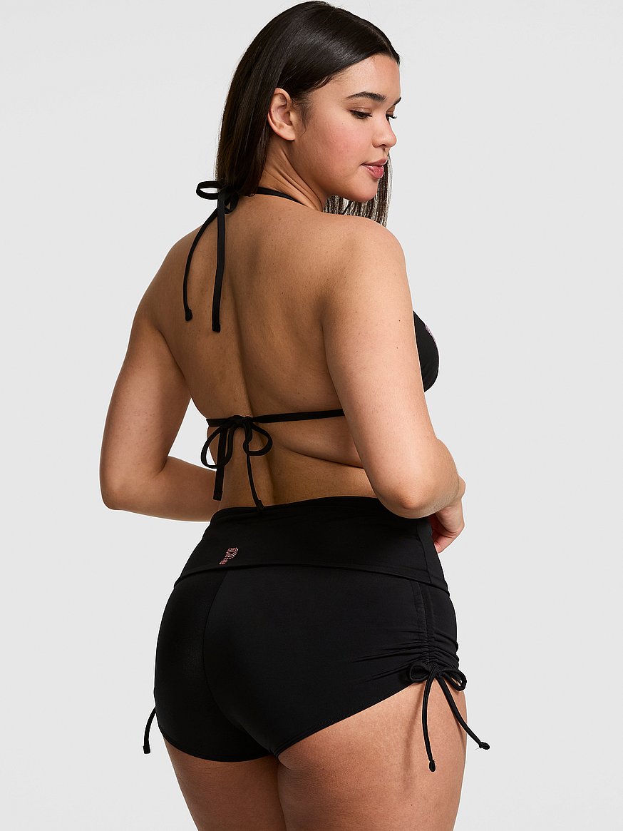 high waisted foldover bikini shortie bottom high waisted foldover bikini shortie bottom
