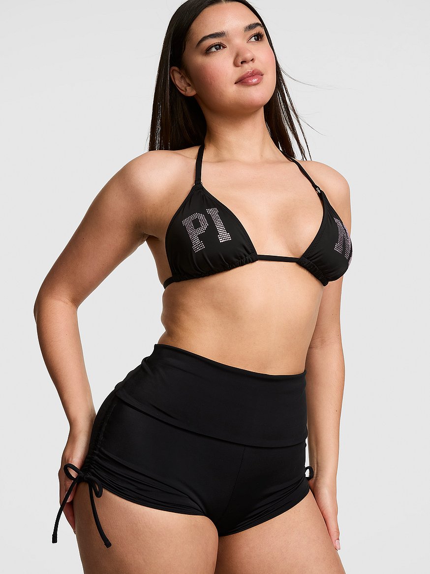 high waisted foldover bikini shortie bottom high waisted foldover bikini shortie bottom