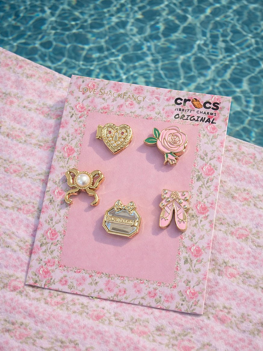 loveshackfancy 5 pack jibbitz™ charms loveshackfancy 5 pack jibbitz™ charms