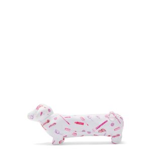 pink dog makeup brush bag