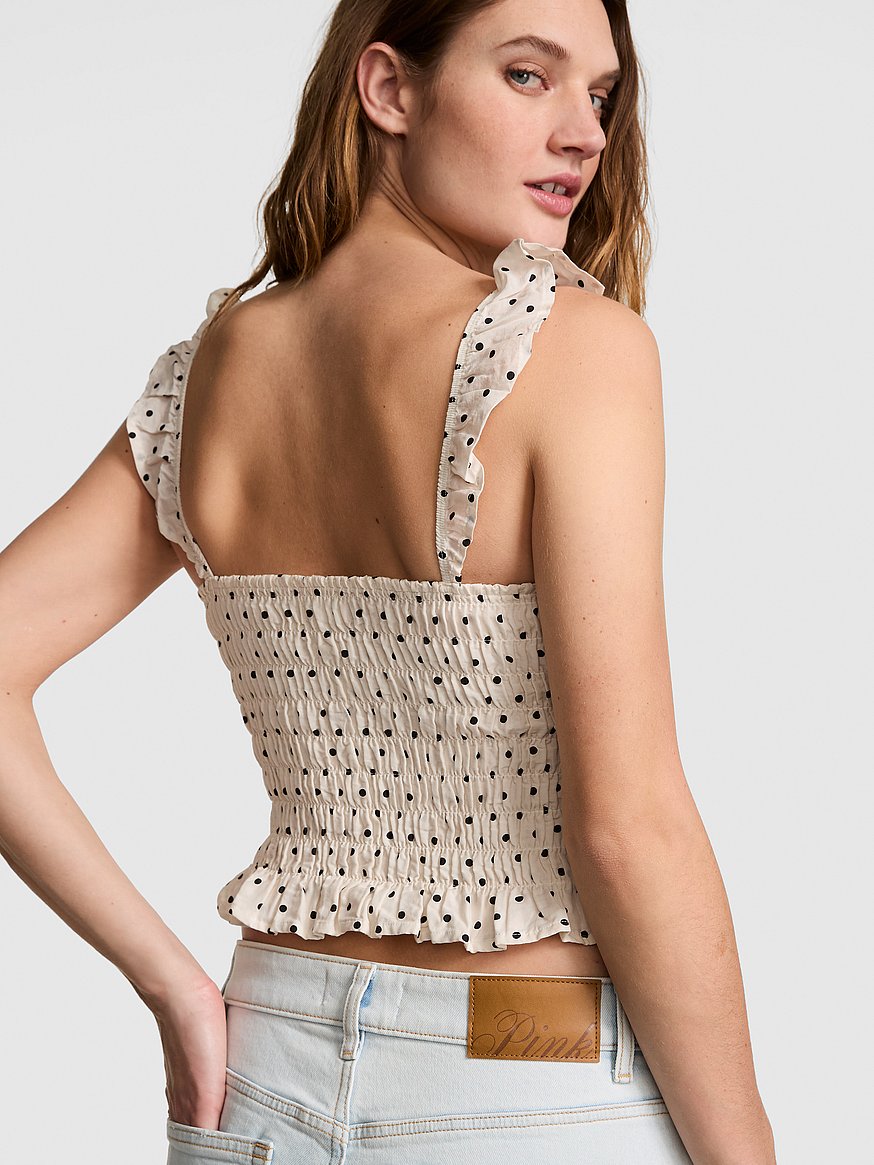 flirty fit smocked tank top flirty fit smocked tank top