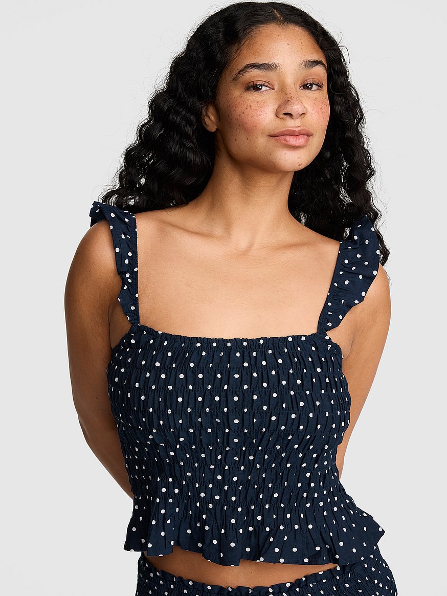 flirty fit smocked tank top flirty fit smocked tank top