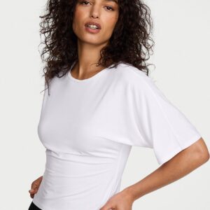 vsx drapey knit side ruched tee