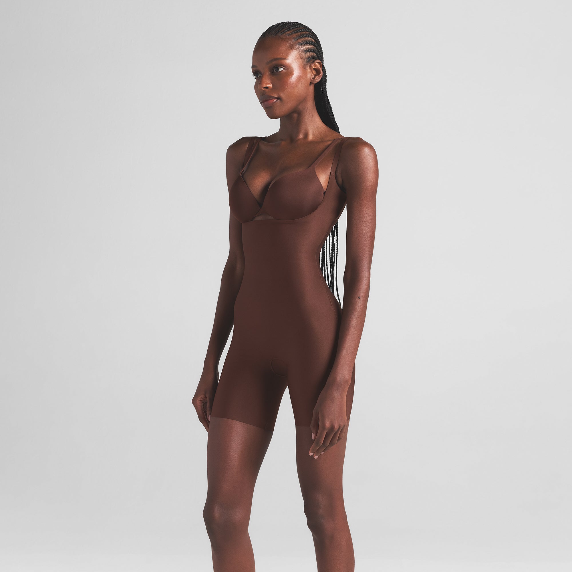 skims body core sculpt open bust mid thigh bodysuit skims body core sculpt open bust mid thigh bodysuit