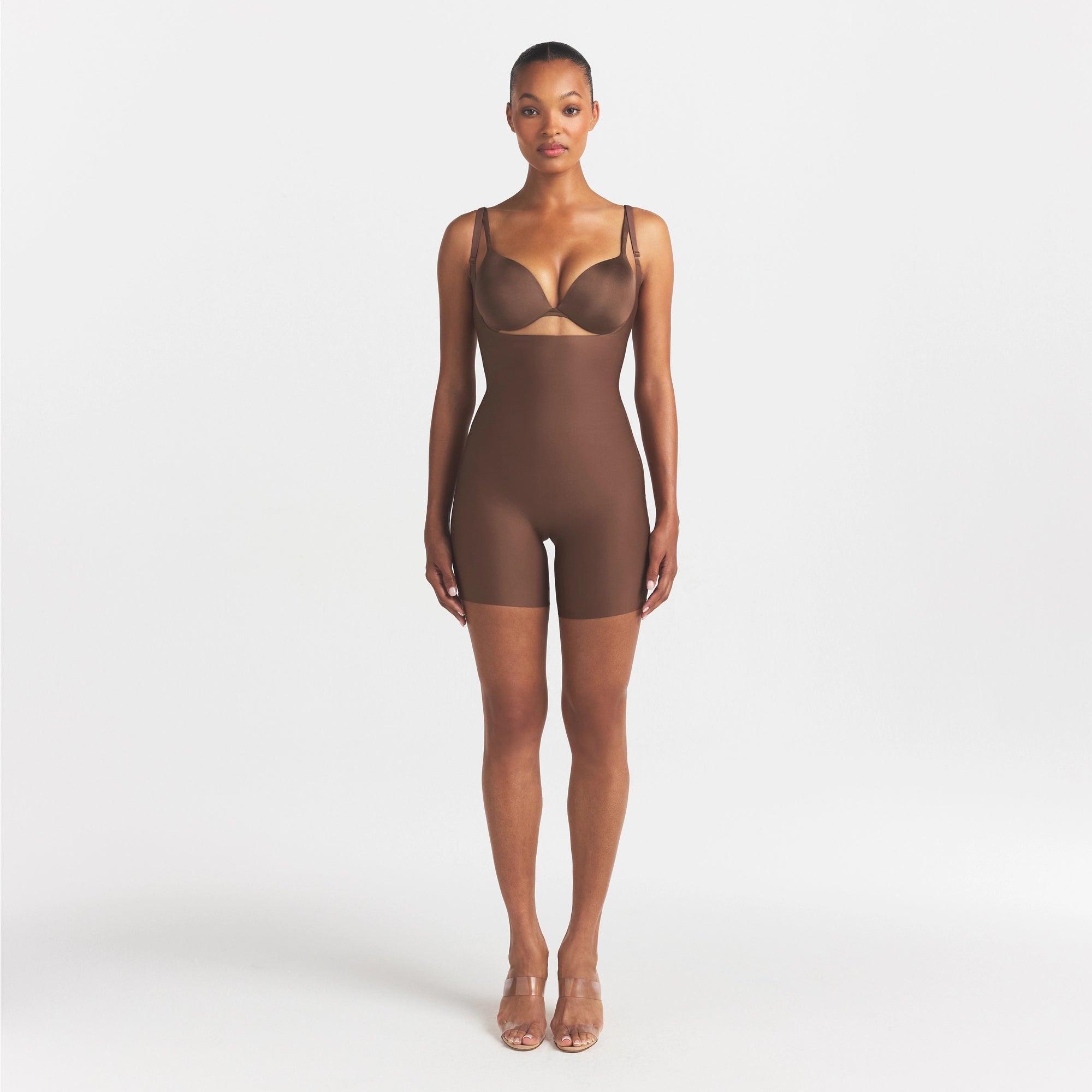 skims body core sculpt back smoothing open bust mid thigh bodysuit skims body core sculpt back smoothing open bust mid thigh bodysuit