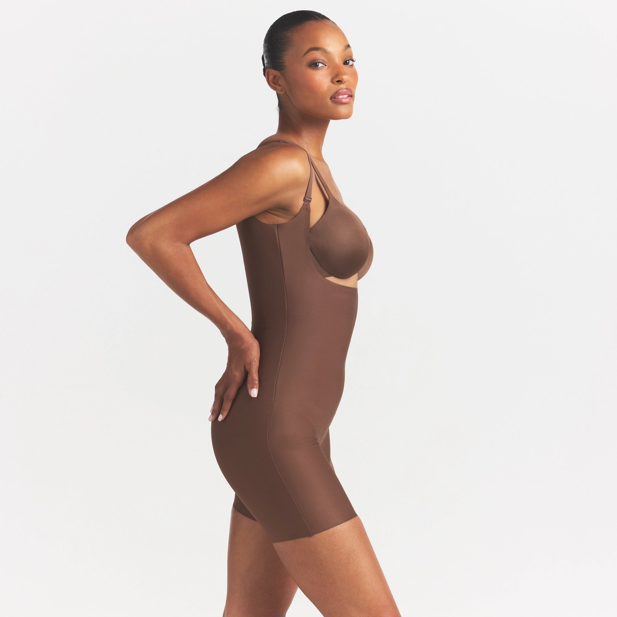 skims body core sculpt back smoothing open bust mid thigh bodysuit skims body core sculpt back smoothing open bust mid thigh bodysuit