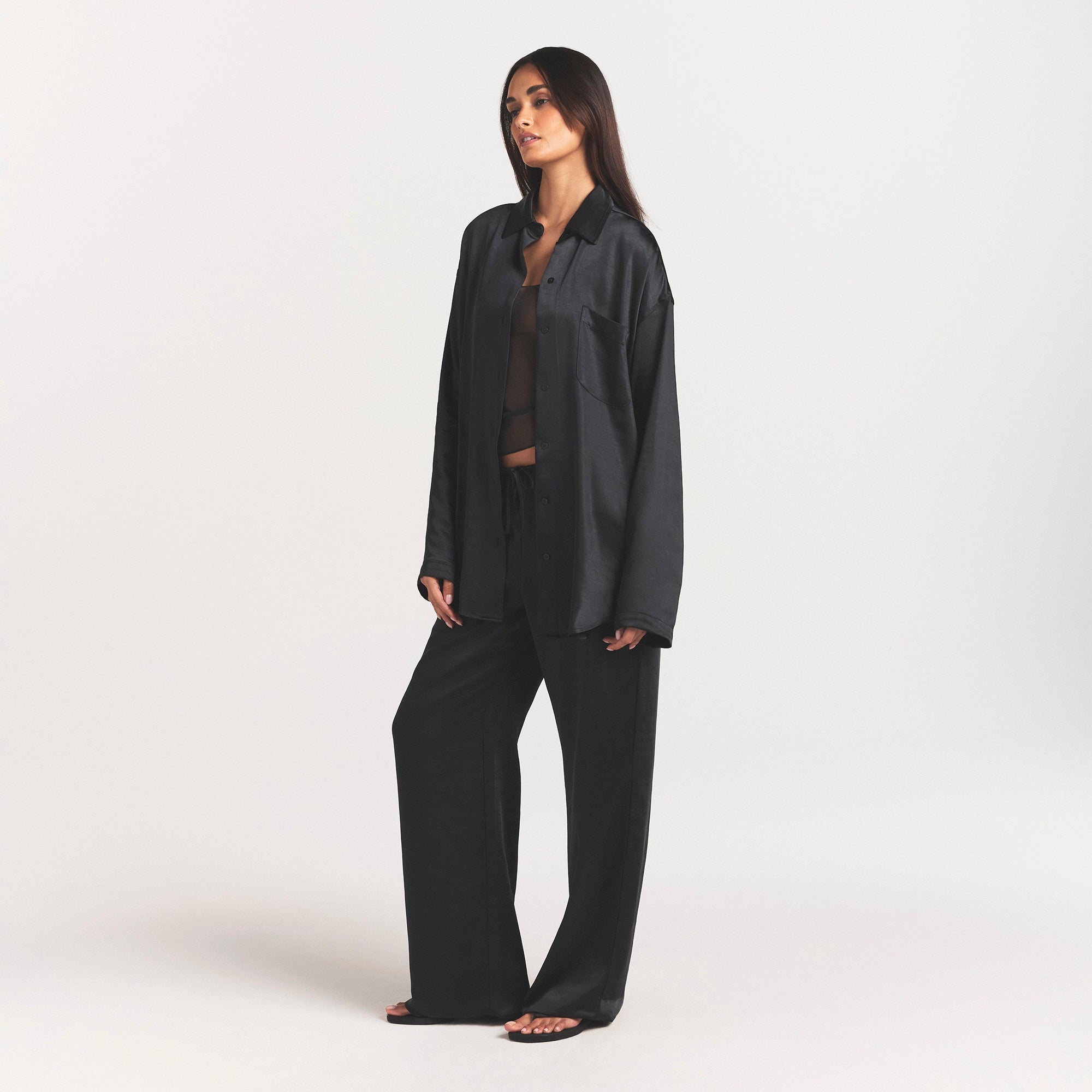 lightweight satin oversized shirt lightweight satin oversized shirt