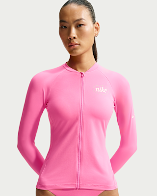 nike swim hydroguard Женская футболка dri fit uv на молнии с длинными рукавами nike swim hydroguard Женская футболка dri fit uv на молнии с длинными рукавами