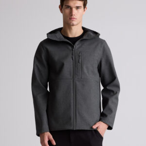 Куртка softshell на флисовой подкладке с капюшоном и молнией во всю длину