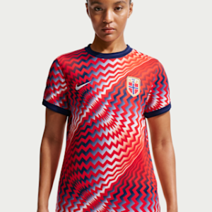norway Женская предматчевая футболка с короткими рукавами nike dri fit soccer