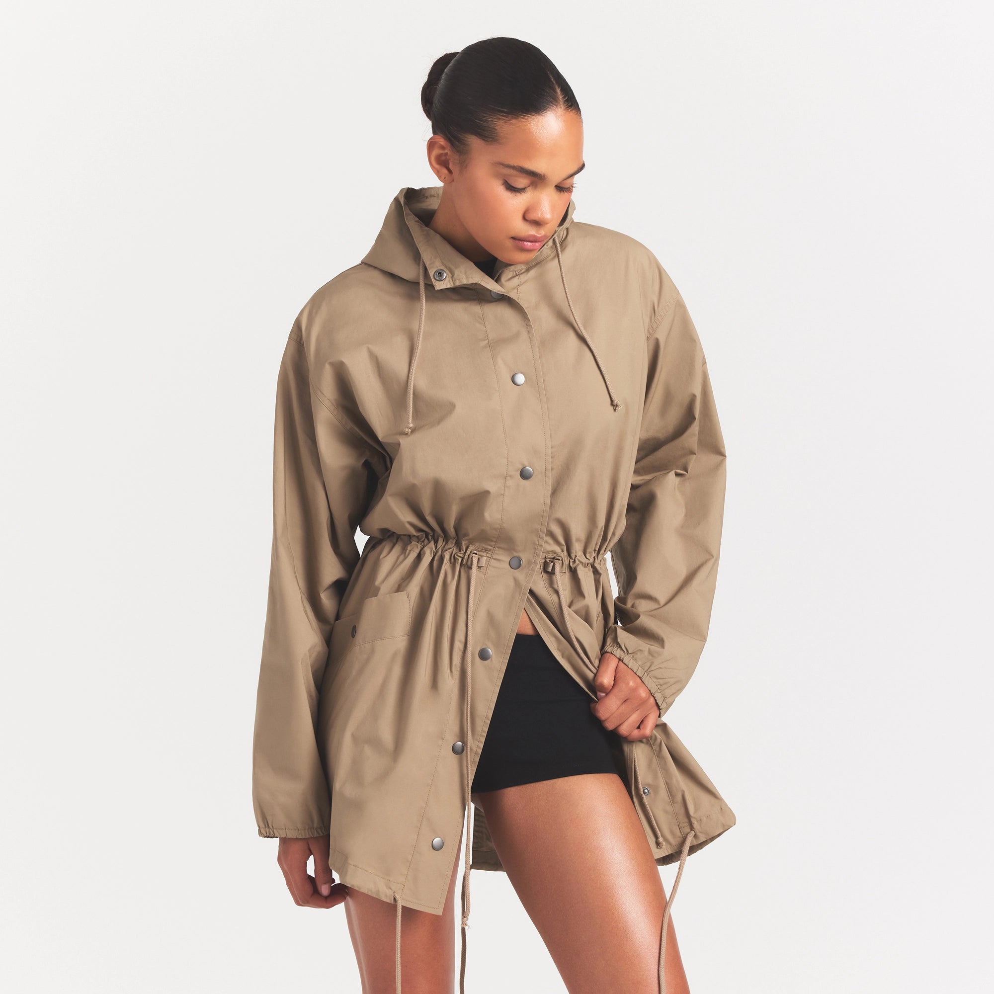 woven cotton oversized anorak woven cotton oversized anorak