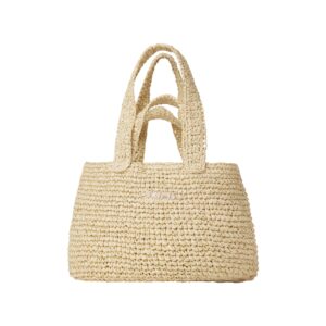 skims accessories raffia mini tote paper
