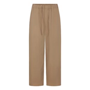 woven cotton oversized straight leg pant