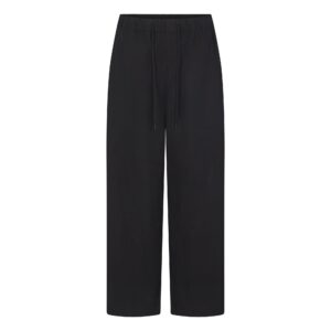 woven cotton oversized straight leg pant
