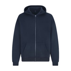 fleece lounge mens relaxed zip up hoodie
