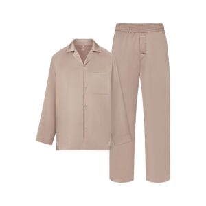 sateen sleep mens long sleep set