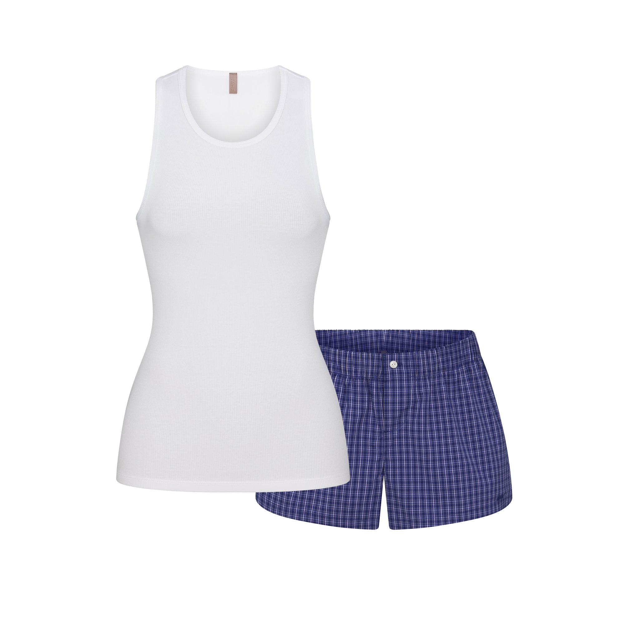 cotton poplin boxer sleep set cotton poplin boxer sleep set