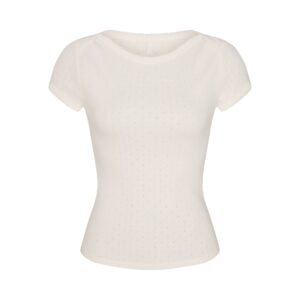 heavy pointelle boatneck tee