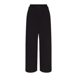 cotton fleece oversized double waistband pant
