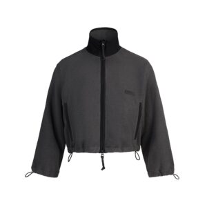 outdoor fleece cropped 3/4 sleeve jacket