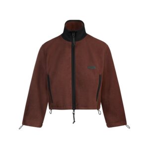 outdoor fleece cropped 3/4 sleeve jacket