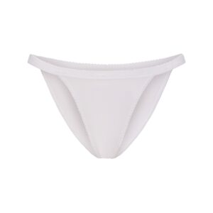 lightweight cotton logo picot string bikini