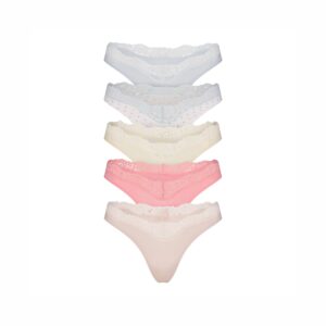 fits everybody lace dipped thong 5 pack
