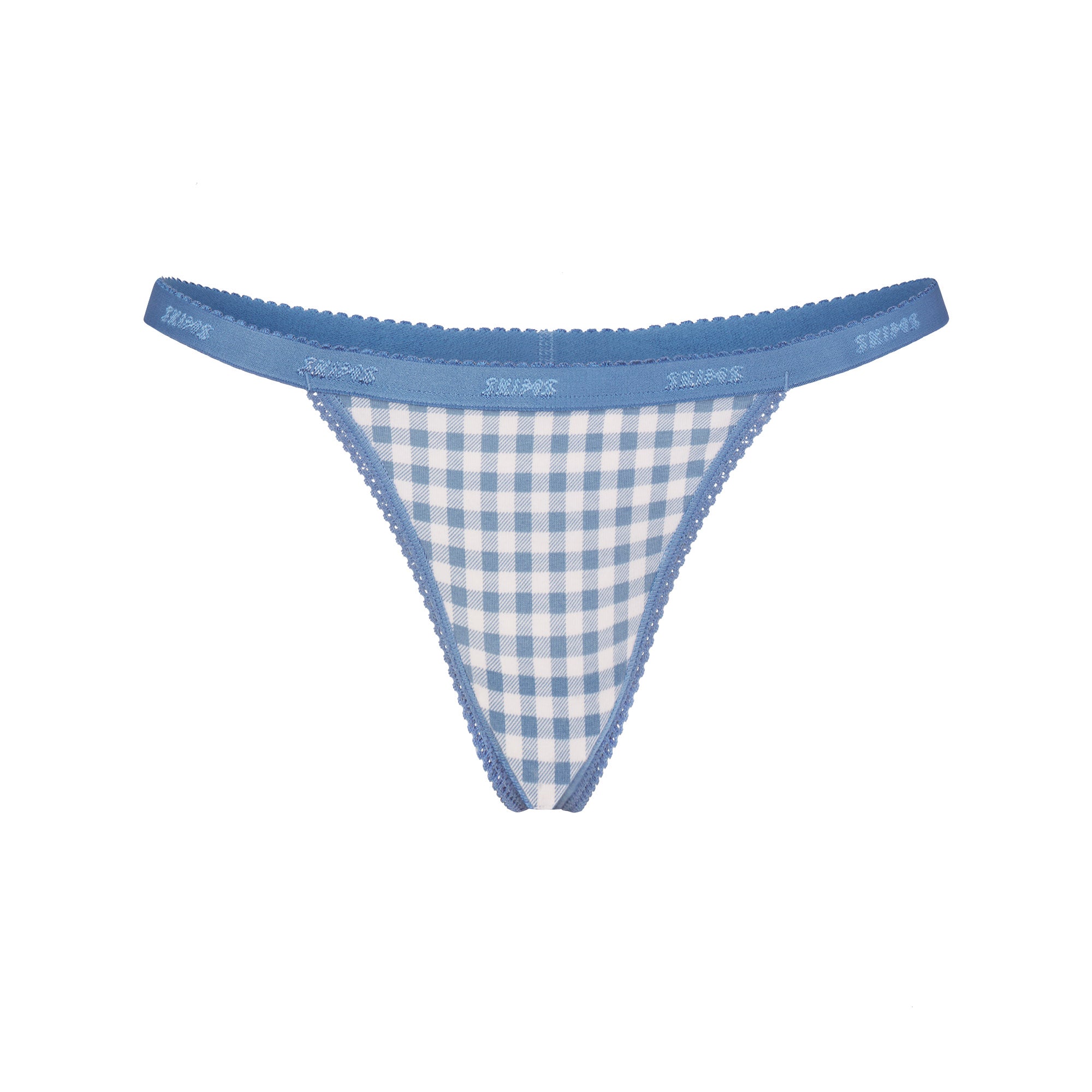 lightweight cotton logo picot thong lightweight cotton logo picot thong