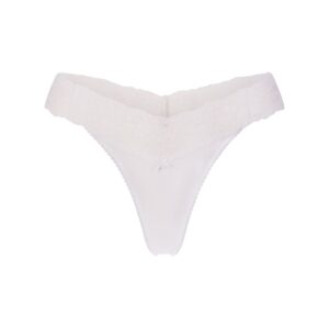 lightweight cotton wide lace thong