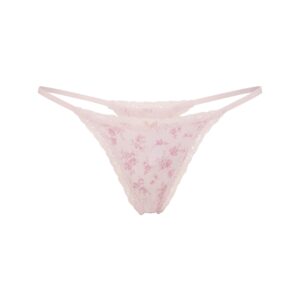lightweight cotton pointelle lace string thong