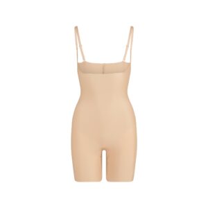 skims body core sculpt open bust mid thigh bodysuit