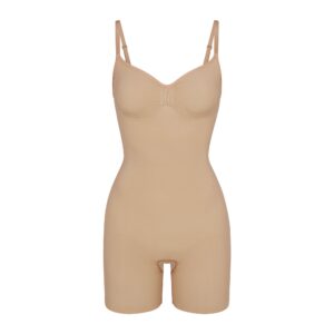 seamless sculpt mid thigh bodysuit