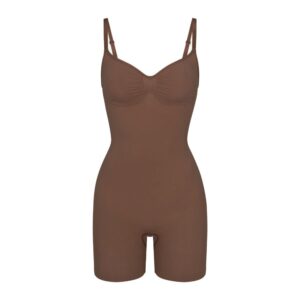seamless sculpt mid thigh bodysuit