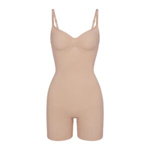 seamless sculpt mid thigh bodysuit