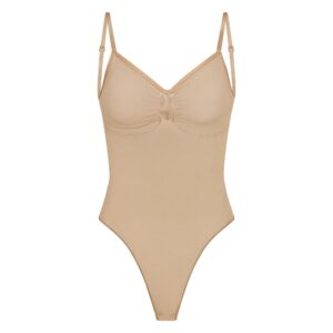 seamless sculpt low back thong bodysuit