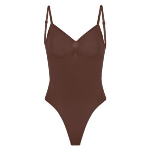 seamless sculpt low back thong bodysuit