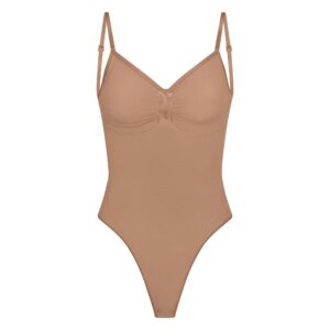 seamless sculpt low back thong bodysuit