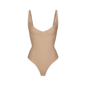 skims body core sculpt plunge thong bodysuit