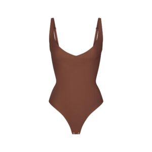 skims body core sculpt plunge thong bodysuit