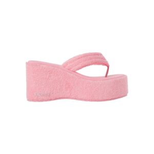 terry platform sandal