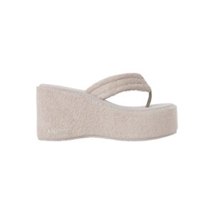 terry platform sandal