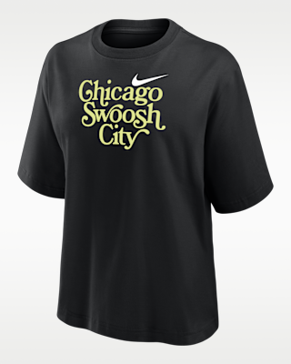 nike swoosh cities chicago Женская футболка свободного кроя с короткими рукавами nike swoosh cities chicago Женская футболка свободного кроя с короткими рукавами