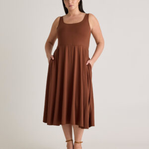 Расклешенное платье из джерси tencel