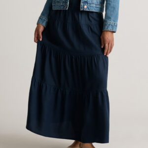 Многоярусная макси юбка из тенселя vintage wash