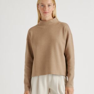 Пуловер eco knit milano stitch с воротником стойкой